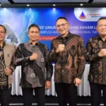 Komisaris Dedi Hudayana, Komisaris Utama merangkap Komisaris Independen Mahdan, Direktur Utama I Gusti Ngurah Askhara Danadiputra, Direktur Indra Yurana Sugiharto, para Direksi PT Humpuss Maritim Internasional - dok Istimewa